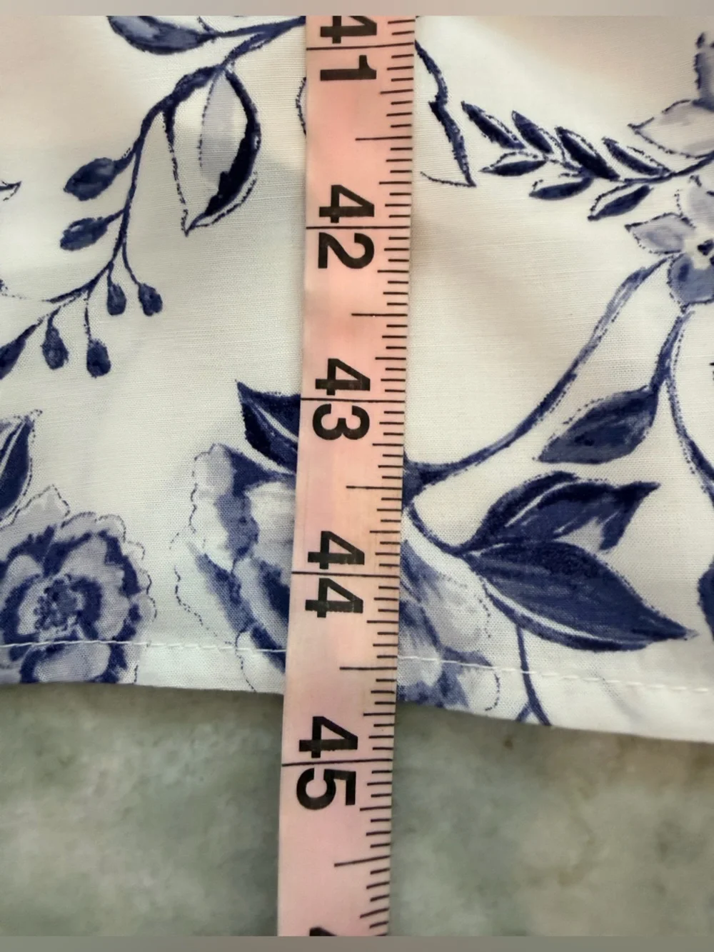 Cynthia Rowley Floral Dress Size 12 Blue White Sleeveless Fit & Flare Midi